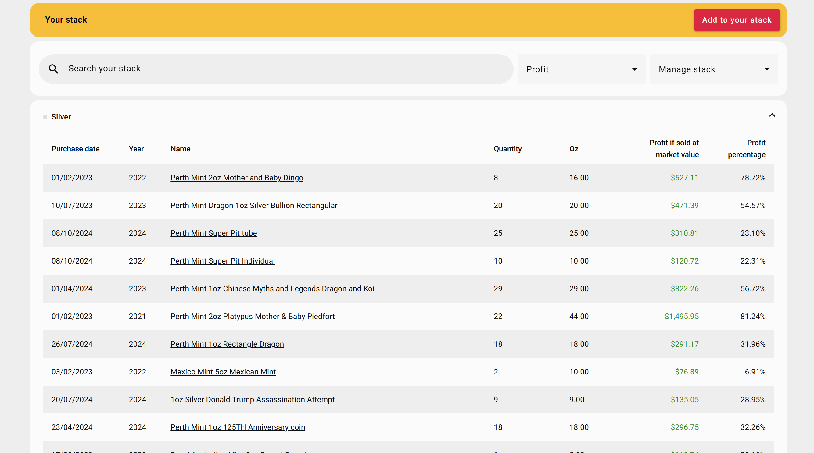 Portfolio Management Interface